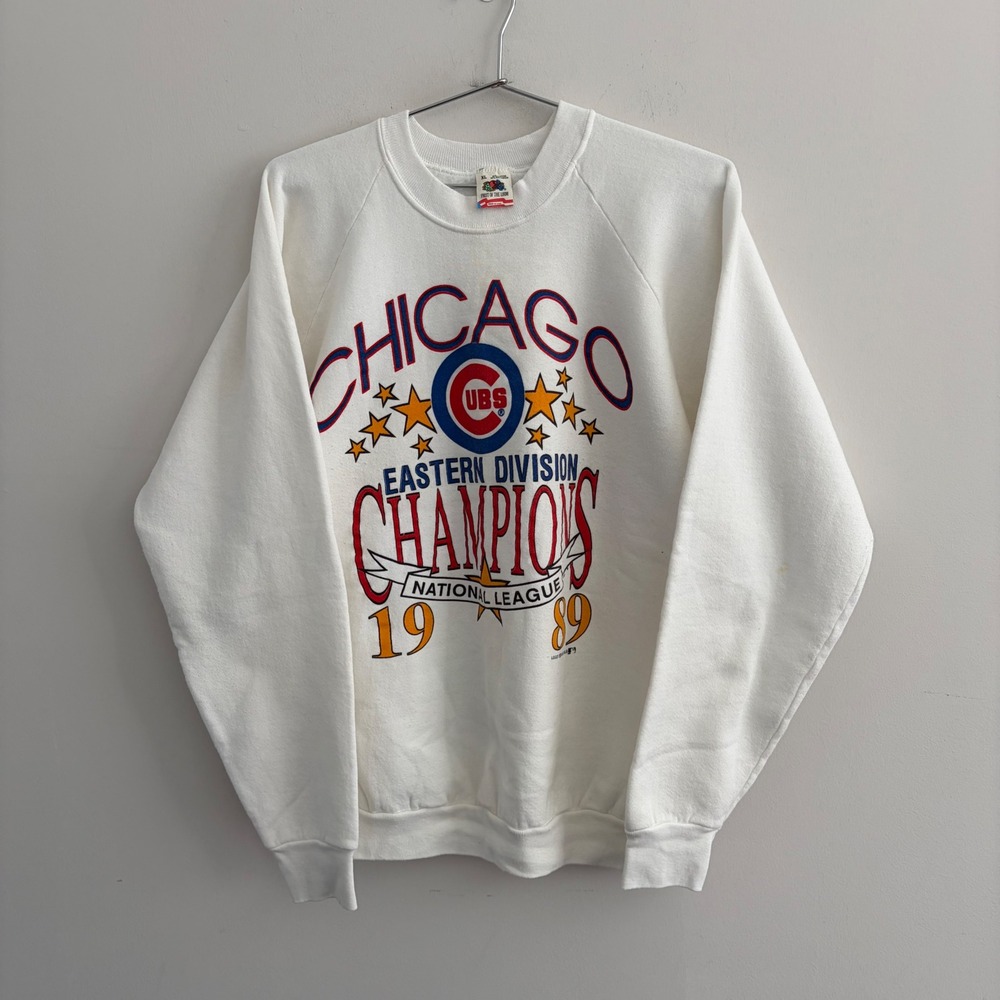 Vintage Fruit of the Loom Chicago Cubs 1989 Eastern Division Champions XL